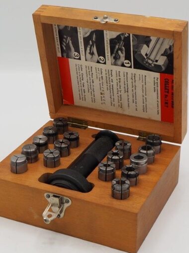 Origineel Myford MK2 spantangen set in 16 oplopende maten.