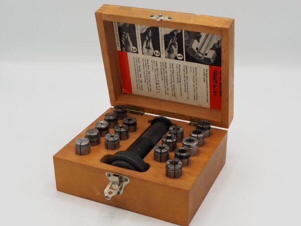 Origineel Myford MK2 spantangen set in 16 oplopende maten.