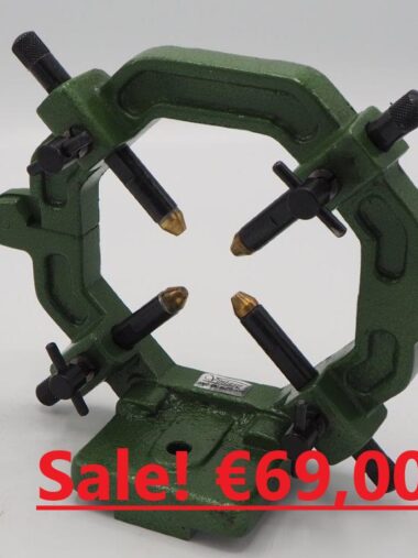Vaste steady / bril met 120mm doorlaat! in hammerite Myford green.