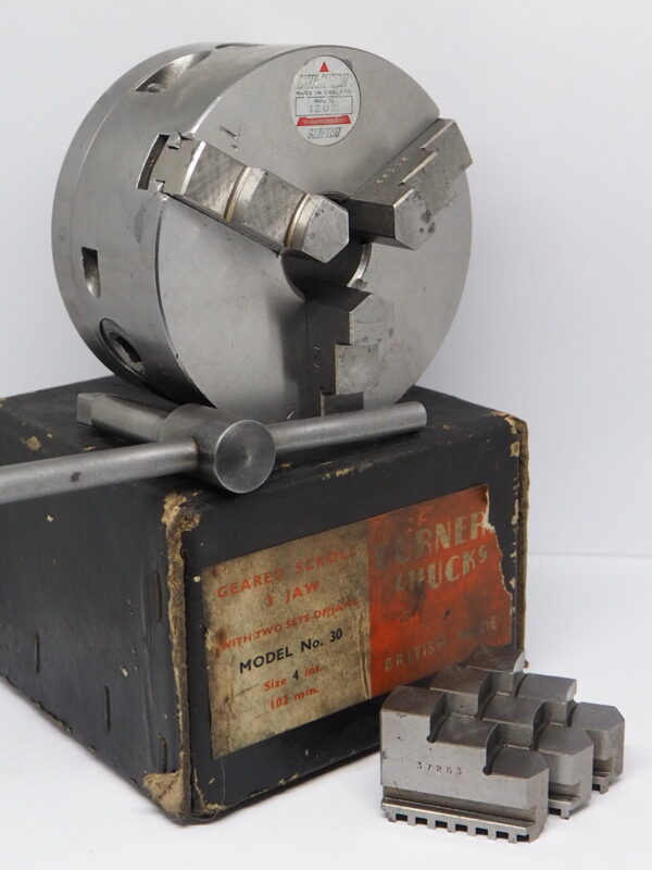Pratt Burnerd 9250-01005 100mm 3 Jaw Griptru Scroll Chuck.