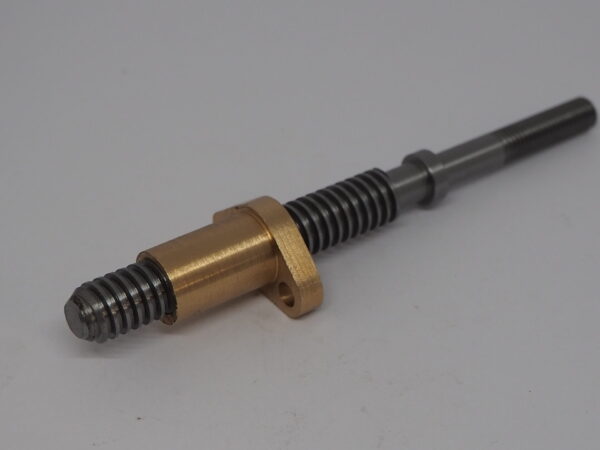 Metrische Myford spindel met bronzen moer voor de top slide Ml-10 en Speed-10.