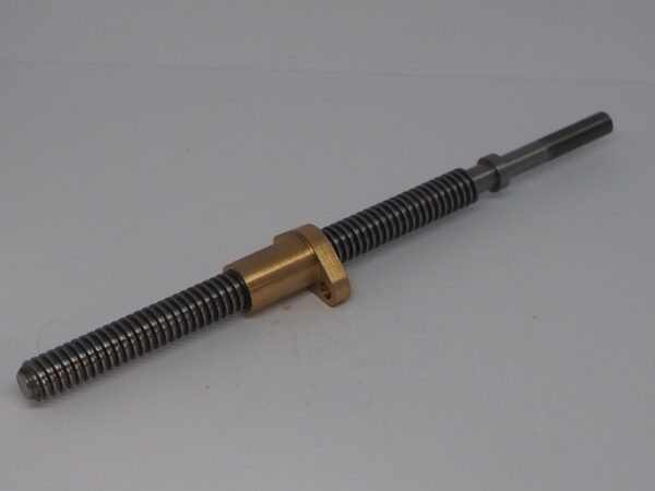 Metrische Myford spindel met moer voor de cross slide Ml-10 en Speed-10.